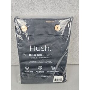Hush Iced Cooling Four Piece Sheet Set Charcoal Gray King Size
